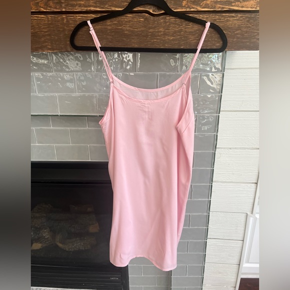 Free People Pink Camisole Chemise Large Lingerie Dress adjustable straps EUC - Picture 2 of 6